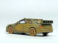 Машинка Kinsmart "Subaru Impreza 2007" синя брудна KT5328WY, фото 4
