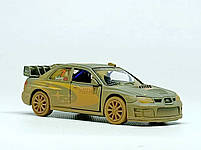 Машинка Kinsmart "Subaru Impreza 2007" синя брудна KT5328WY, фото 3