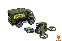 Детская игрушка "военный транспорт", машинка с квадрокоптером, от 3 лет, Технок 7792TXK