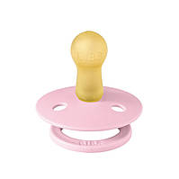 Пустушка BIBS Colour Latex Round (кругла) 0-6 міс – Baby Pink