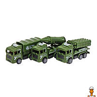 Игровой набор машинок "военная техника", 4 шт, детская, от 3 лет, Bambi BQ600-4