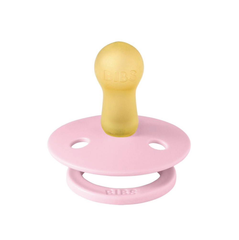 Пустушка BIBS Colour Latex Round (кругла) – Baby pink від 6міс., фото 1