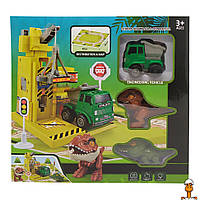 Игрушечный набор, карта, машинки, динозавры, детская, от 3 лет, Bambi 716