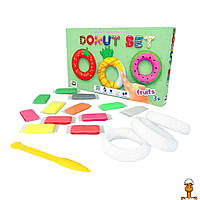 Набор для креативной лепки, donut set fruits легкий прыгающий пластилин, детская игрушка, от 3 лет