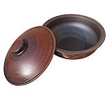 Жаровня духова "Шашличниця" гончарна 3.5 л з червоної глини духова, фото 3