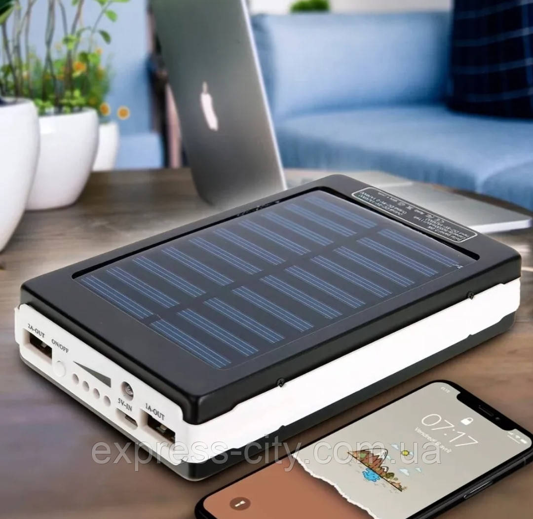Повербанк із сонячною панеллю 9000 mAh, фото 1