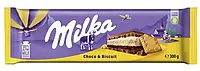 Шоколад молочний із бісквітним печивом Milka Choco Biscuit Швейцарія 300г