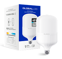 Светодиодная лампа высокомощная GLOBAL 1-GHW-004 40W 6500K E27 Код.58280