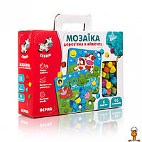 Детская мозаика с картинками, деревянная, игрушка, от 3 лет, Vladi Toys ZB2002-01