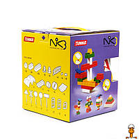 Конструктор дитячий "nik-3", 128 великих деталей, іграшка, віком від 3 років, ЮНІКА 71535