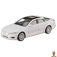 Машина металлическая jaguar xj, масштаб 1:43, детская игрушка, белый, от 3 лет, Welly 44040CW(White)