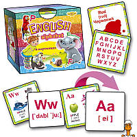 Английский алфавит в картинках alphabet, со складами, детская игрушка, от 2 лет, Мастер MKO0003