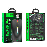 Комп'ютерна провідна миша HOCO GM19 Enjoy gaming luminous wired mouse Чорна