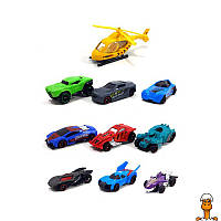 Набор машинок "гонка", 10 шт. в тубусе, разноцветные., детская игрушка, от 5 лет, Bambi HW-117