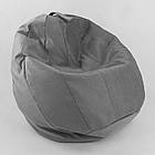 Крісло-мішок "Груша" 207000414 ТМ Алекс пінополістеролова кулька, тканина велюр - колір сірий (1) [Склад зберігання: Одеса №4]