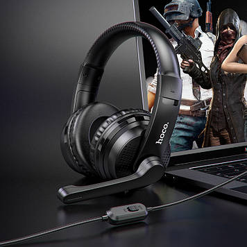 Навушники комп'ютерні з мікрофоном HOCO W103 gaming Magic tour gaming headphones чорні