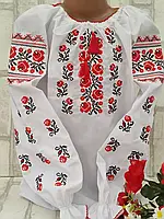 Вышиванка для девочки на поплине "Класична" 122-146 рр