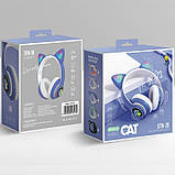 Безпроводнi Bluetooth навушники з вушками Cat Ear STN 28/ 8893 та LED пiдсвiткою (60 шт), фото 2