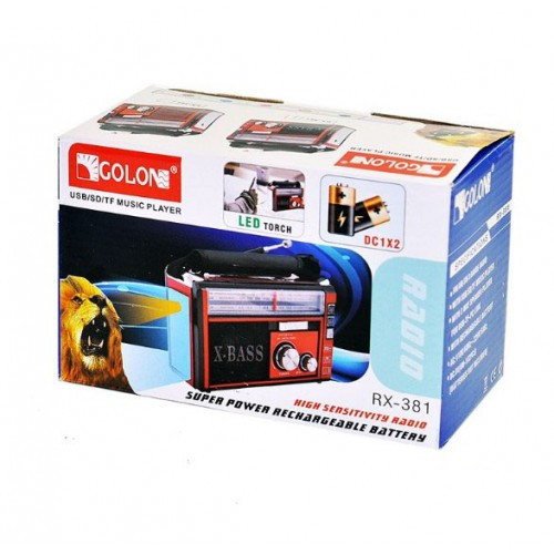 Радіоприймач GOLON RX-382  USB+SD