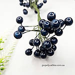 Тичинки ягоди глянсові темно-сині 8 мм (50 ягідок), фото 2