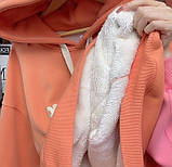 Худі толстовка на хутрі жіноча зимова тепла з капюшоном, фото 6
