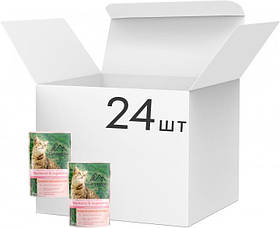 БЛОК Carpathian Pet Food вологий корм для котів Макрель з овочами у соусі 24х100г