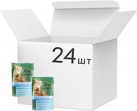 БЛОК Carpathian Pet Food вологий корм для котів з телятиною та качкою в соусі 24х100г