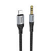 Кабель AUX HOCO UPA26 Fresh digital audio conversion Cable Lightning 1m Чорний, фото 4