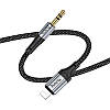 Кабель AUX HOCO UPA26 Fresh digital audio conversion Cable Lightning 1m Чорний, фото 5