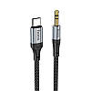 Кабель AUX HOCO UPA26 Fresh digital audio conversion Cable Type C 1m Чорний, фото 3
