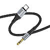 Кабель AUX HOCO UPA26 Fresh digital audio conversion Cable Type C 1m Чорний, фото 4