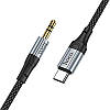 Кабель AUX HOCO UPA26 Fresh digital audio conversion Cable Type C 1m Чорний, фото 5