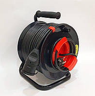 Подовжувач на котушці 25м 3х2,5мм з виносною розеткою заземленням.(111892)