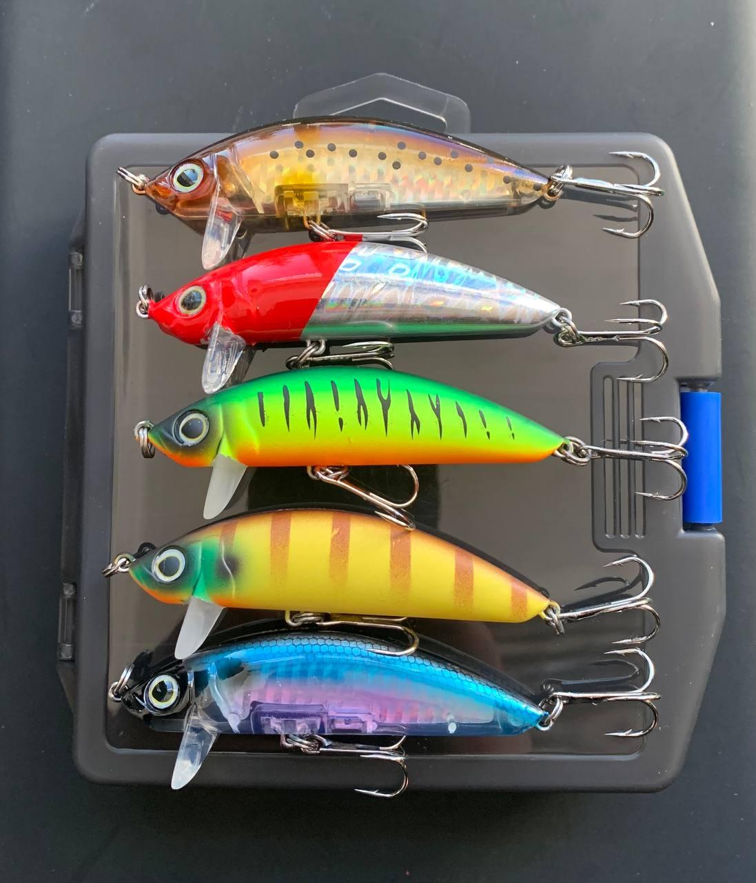 Набір Воблер Fishing 3D Inshore Surface Minnow F 90mm 11.0g (Набір 5шт+коробка), фото 1