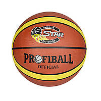 Мяч баскетбольный EV 8801-1 размер 7 резина 12 панелей 580-600г диаметр 23,8 Оранжевый AmmuNation