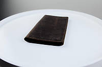 Мужской портмоне из натуральной кожи Crazy Horse SH005 (темно-коричневый) El_900 Кожаный кошелек для мужчин