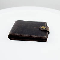 Мужской кожаный классический кошелек Портмоне из натуральной кожи Crazy Horse SH015 (темно-коричневый) El_700