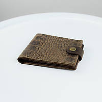 Стильный мужской кожаный кошелек SH016 (темно-коричневый) El_700 фирменный классический портмоне