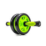Колесо для преса подвійне PowerPlay 4327 Dual-Core Ab Wheel  Чорно-червоне, фото 3