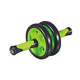 Колесо для преса подвійне PowerPlay 4327 Dual-Core Ab Wheel  Чорно-червоне, фото 4