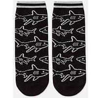 Дитячі бавовняні шкарпетки Shark, чорні (21С-90СПЕ), ESLI 22 (134-140 см) 9-10 лет р. С рисунком/Чорний