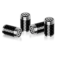 Ковпачки на ніпель для Фольксваген Alitek Carbon Style Silver Volkswagen (4 шт.)