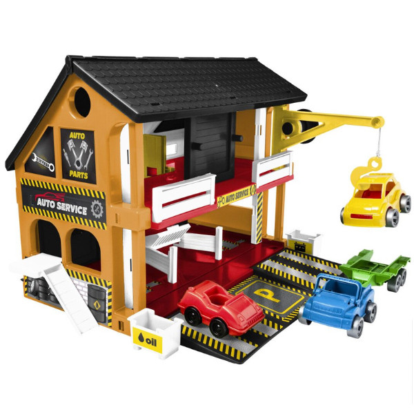 Ігровий набір Play House Автосервіс Wader, дитячий будиночок із машинами (UF25470)