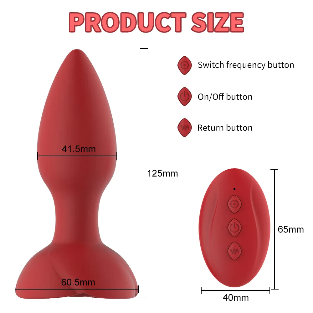 Анальная пробка Red Rose Plug