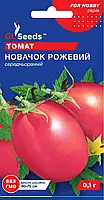 Томат Новичок Розовый низкорослый урожайный среднеранний не требует пасынкования, упаковка 0,1 г