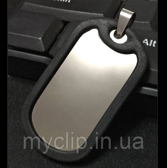 Чистий американський жетон з бампером та скобою. Made in USA. Нержавіюча сталь. Високоякісний силікон. Оплата при отриманні.