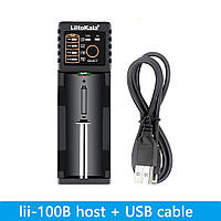 Liitokala Lii-100B зарядний пристрій для Li-ion Ni-MH LiFePO4 Ni-Cd 18650 26650 18350 16340 заряджання ЗП
