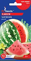 Арбуз Чародей сорт суперурожайный раннеспелый мякоть очень сочная нежная сладкая, упаковка 3 г