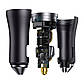 Автомобільний зарядний пристрій Baseus Golden Contactor Pro Dual Fast Charger Car Charger C+C 40W Dark Gray, фото 7