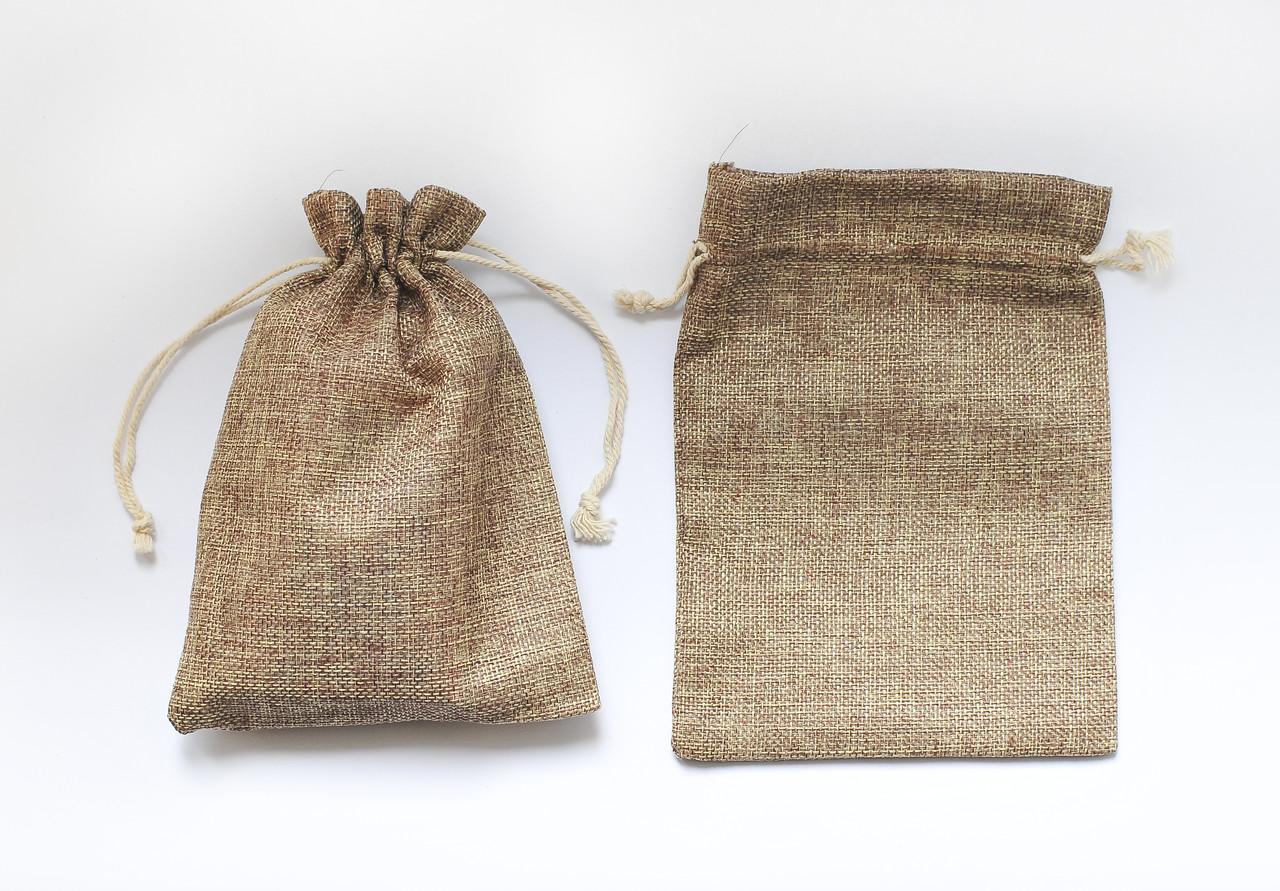 Мішечок для карт Таро "Пісочний Колір", джут, фото 1